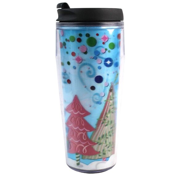 Starbucks Barista Coffee Travel Mug Tumbler Christmas Tree 3D Design 2004 16 oz - Picture 2 of 6
